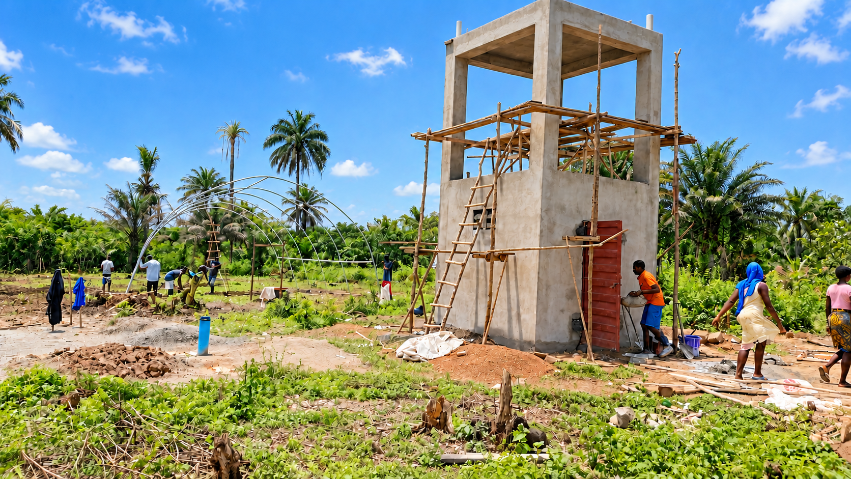 Solar-powered borehole irrigation infrastructure