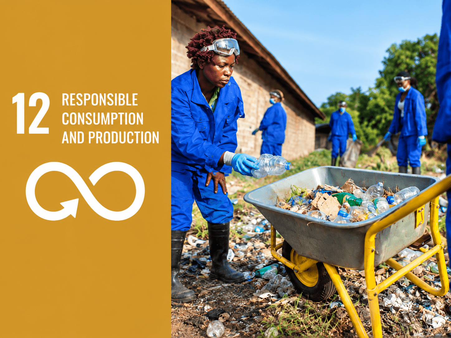 SDG 12 Responsible Consumption and Production visual representing responsible resource use and environmental management.